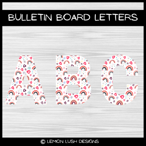 Valentine Alphabet, Bulletin Board Letters's featured image