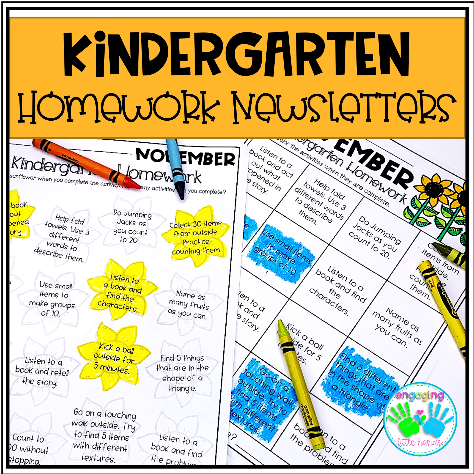 Kindergarten Homework Newsletters