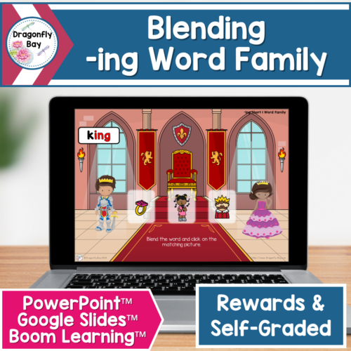 Ing Blending Word Family Digital Game for PowerPoint™Google™Boom™'s featured image