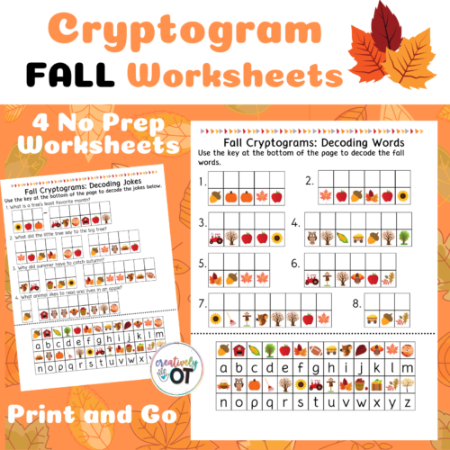 Fall Cryptogram and Decoding Worksheets's featured image