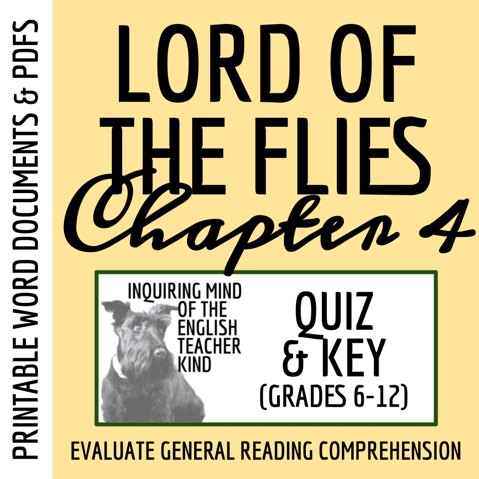 Lord of the Flies Chapter 4 Vocabulary Development Games and Activities