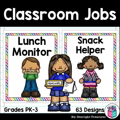Classroom Jobs & Jobs Cards - Rainbow Stripes Design's featured image