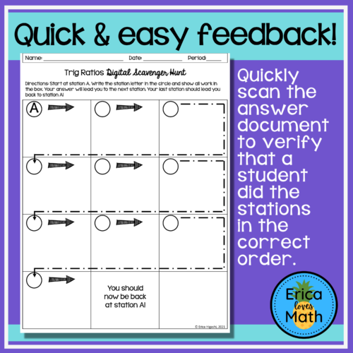 Trig Ratios Digital Activity Scavenger Hunt - Classful