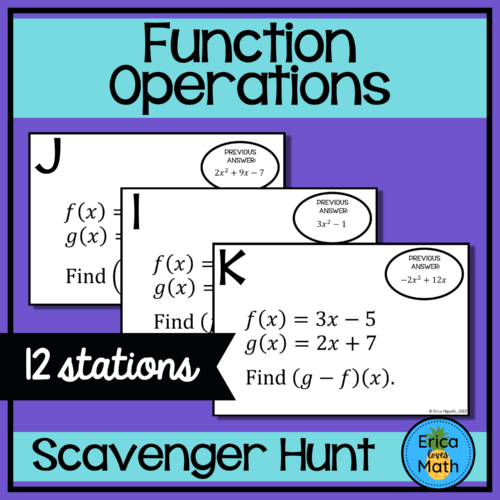Function Operations Activity Scavenger Hunt's featured image