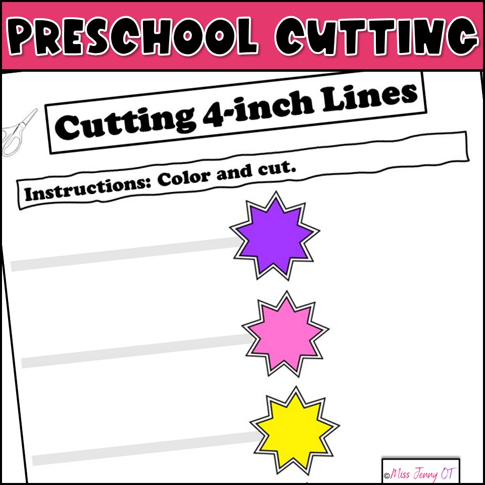 Printable Preschool Scissors Cutting Practice Worksheets