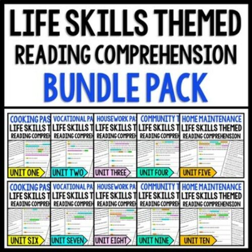 Life Skills - Job Skills - Reading Comprehension - Special Education BUNDLE's featured image