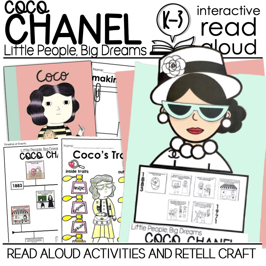 Coco Chanel Little People Big Dreams Read Aloud Activities + Timeline Craft  Women's History Month - Classful