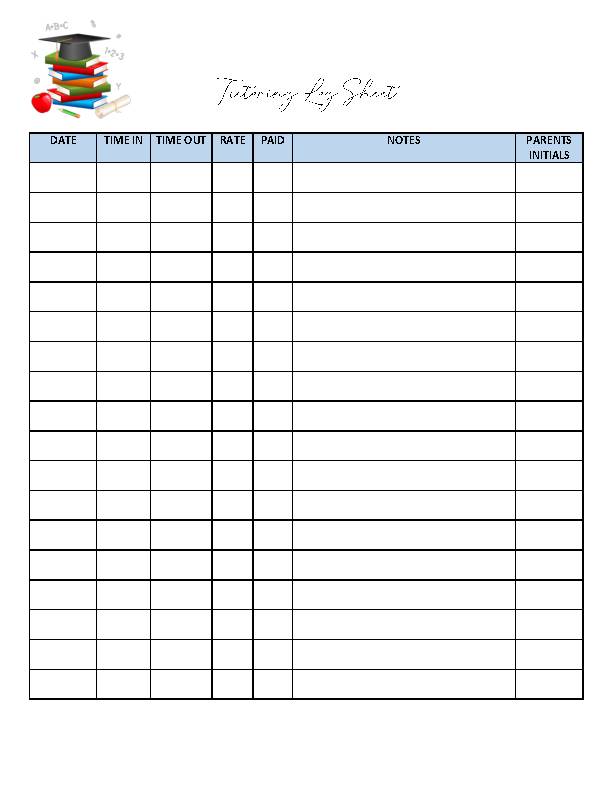 10 Tutoring Log Sheet Templates In Pdf Doc - vrogue.co