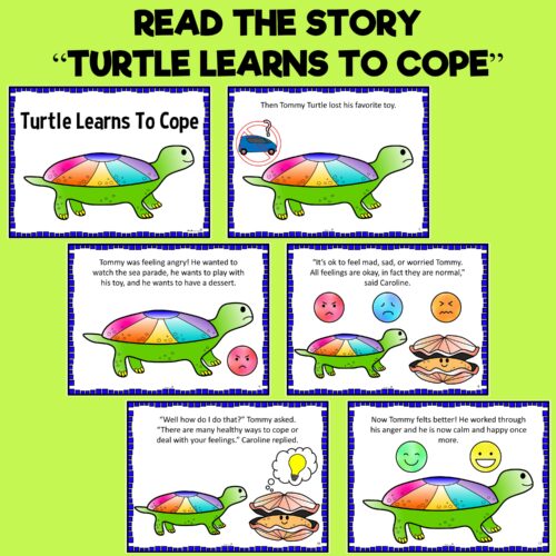 Coping Skills Turtle Craft & Story / Teach Young Students To Deal With ...