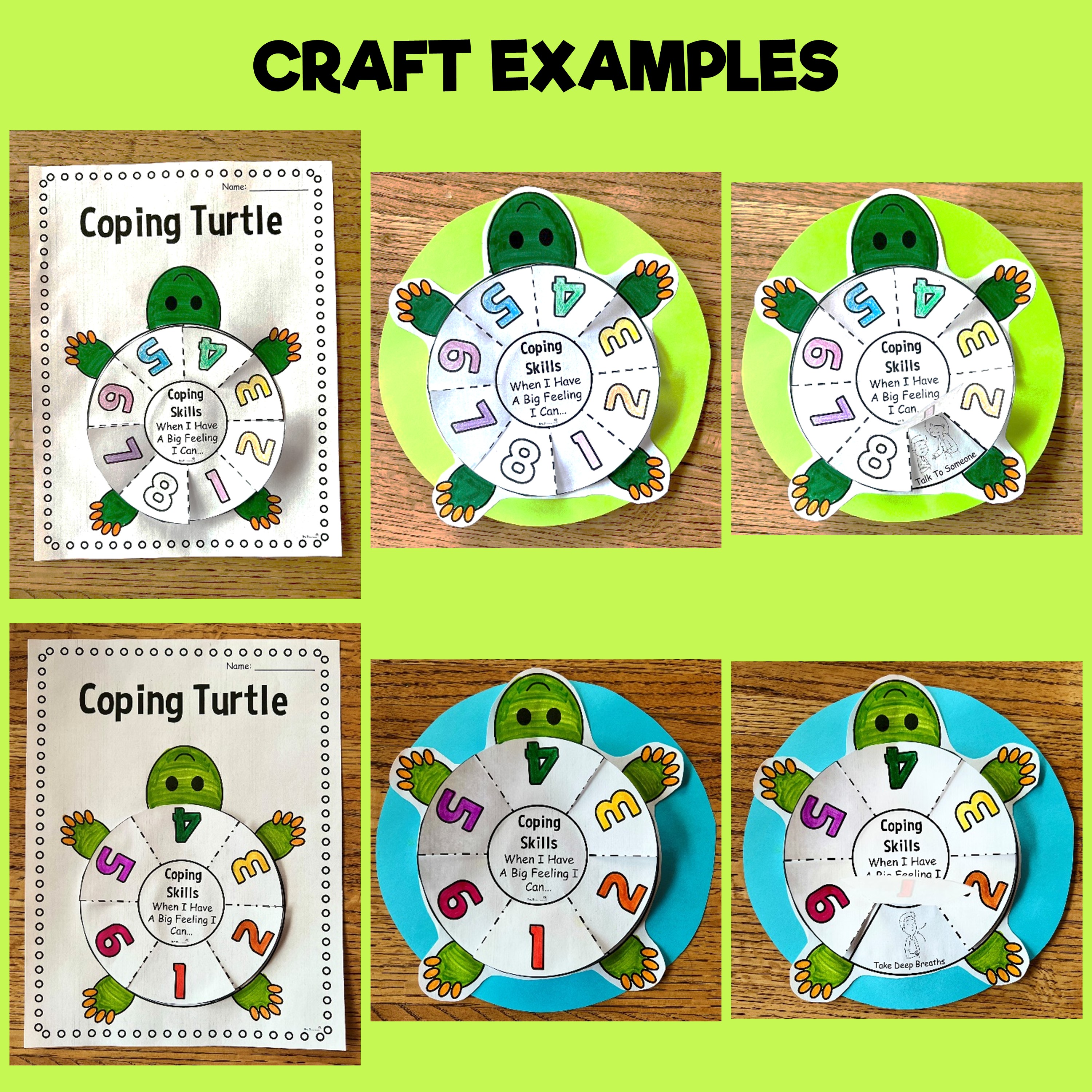 Coping Skills Turtle Craft & Story / Teach Young Students To Deal With ...