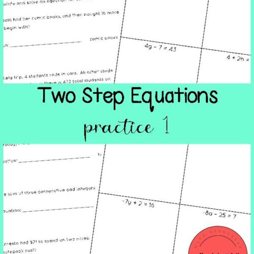 Two Step Equations Practice 1's featured image