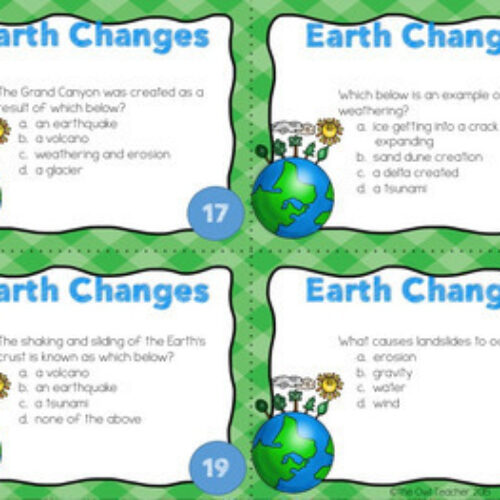 Constructive and Destructive Forces of the Earth's Surface Task Cards ...