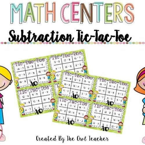 Subtraction within 20 Practice Task Card Math Game's featured image