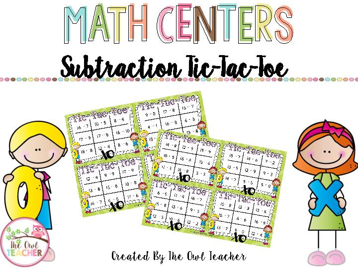 Subtraction within 20 Practice Task Card Math Game