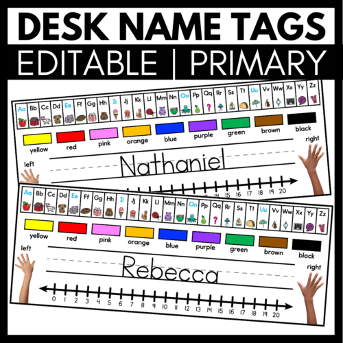 Name Tags for Student Desk - Editable Name Plates for Primary's featured image