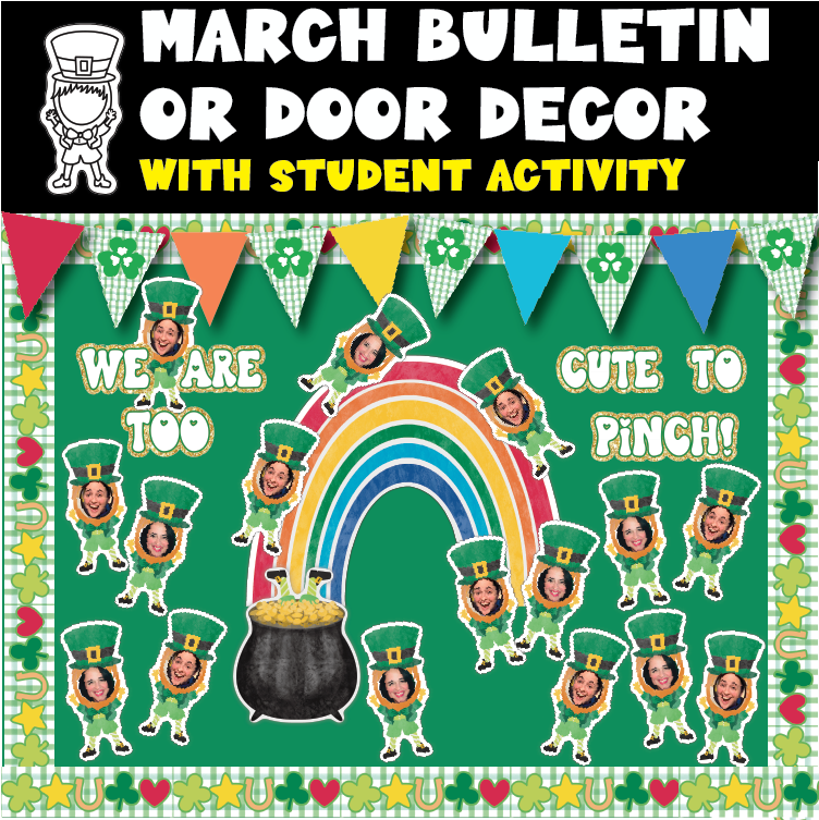 March Student Activity Bulletin Board Door Decor St. Patrick's Day