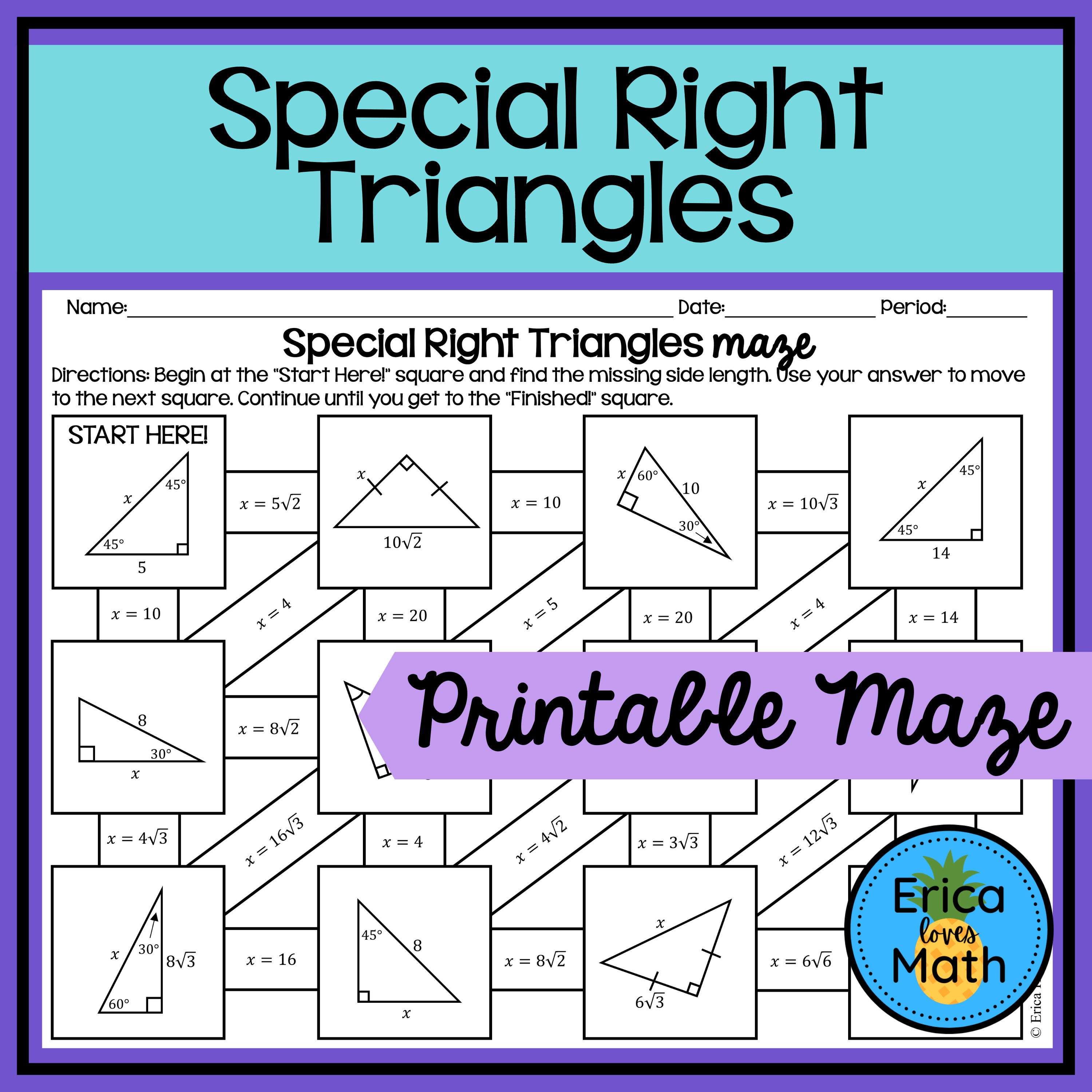 Area of Parallelograms Worksheet Set #1 Classful