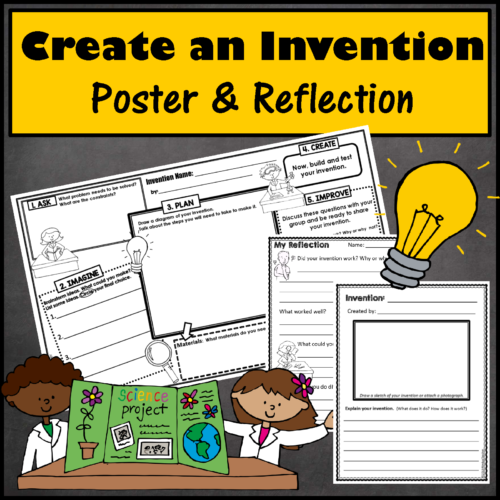 Invention Project - Create an Invention Poster Project Makerspace STEAM Activity's featured image