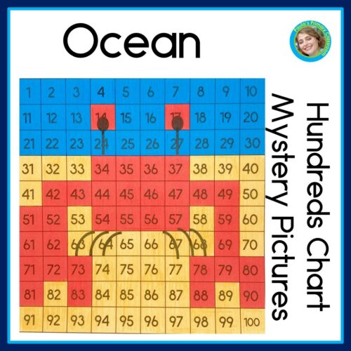 Ocean Animals 100s Chart | Hundreds Charts | 100 Chart Mystery Pictures's featured image