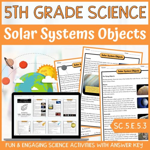 Solar Systems Objects Activity & Answer Key 5th Grade Earth & Space Science's featured image