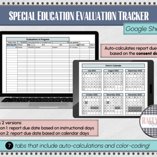 Special Education Evaluation Tracker for Google Sheets's featured image