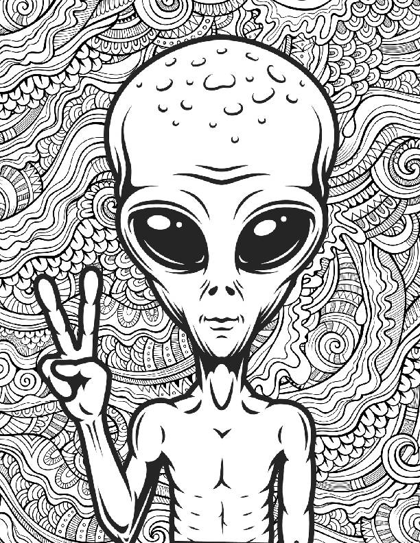 Free Printable Alien Coloring Pages