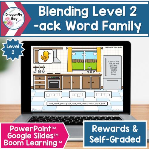 Ack Short A Word Family Phonics Digital Game for PowerPoint™ Google™ Boom™ Lv 2's featured image