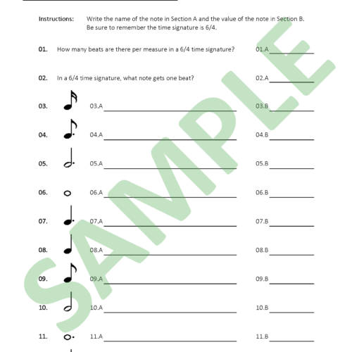 Beginner Music Note Recognition - 6/4 Time Signature's featured image