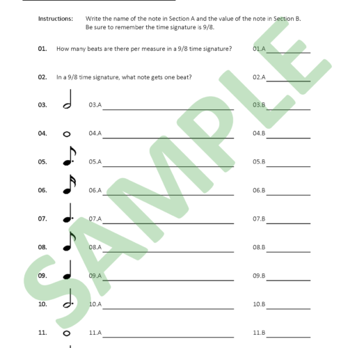 Beginner Music Note Recognition - 9/8 Time Signature's featured image