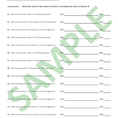 Intermediate Worksheet_1.0 - Note Names, Values, and Symbols's featured image