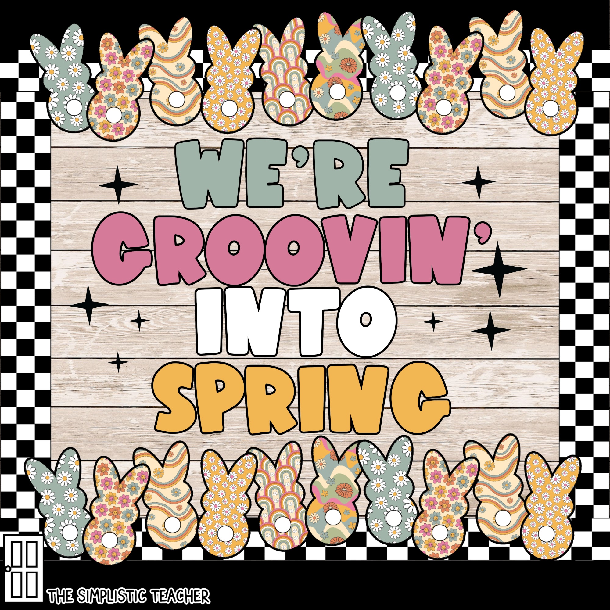 Groovy Fall Bulletin Board Letters / Clipart / Lettering Pack