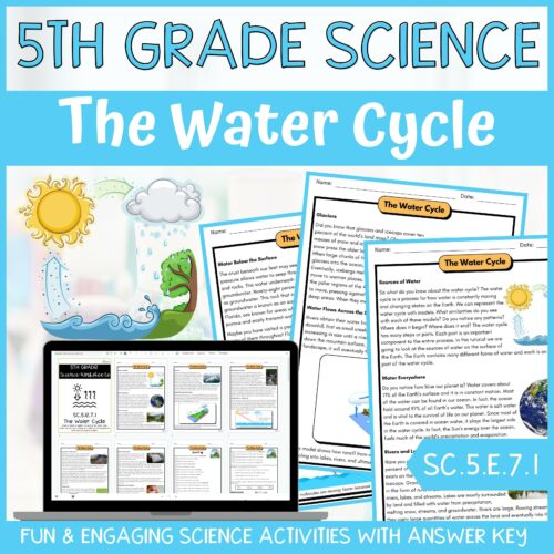The Water Cycle Activity & Answer Key 5th Grade Earth Science's featured image