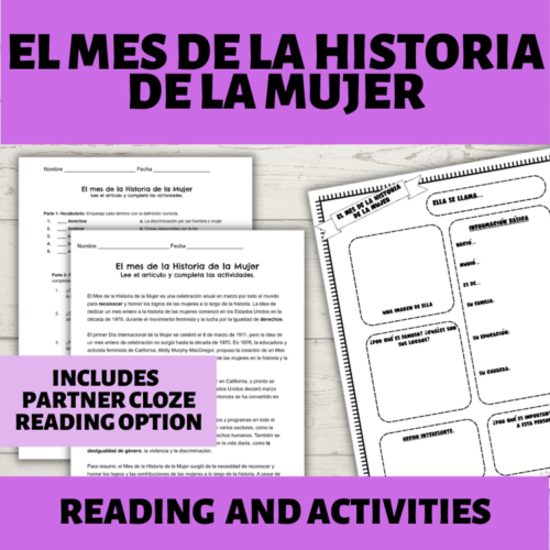 El Mes de la Historia de la Mujer | Women's History Month | Spanish Reading's featured image