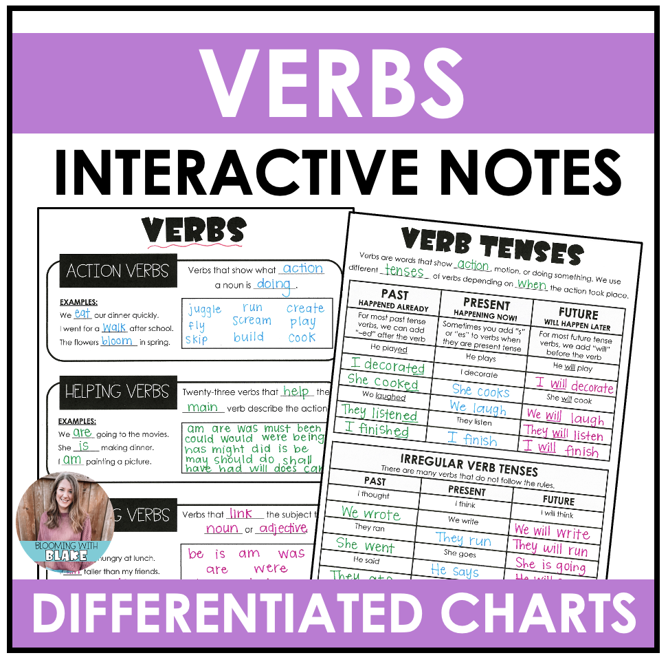 Verbs Chart and Grammar Notes