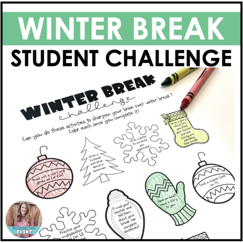 Christmas and Winter Break Activities Challenge with Reading, Writing, Math's featured image
