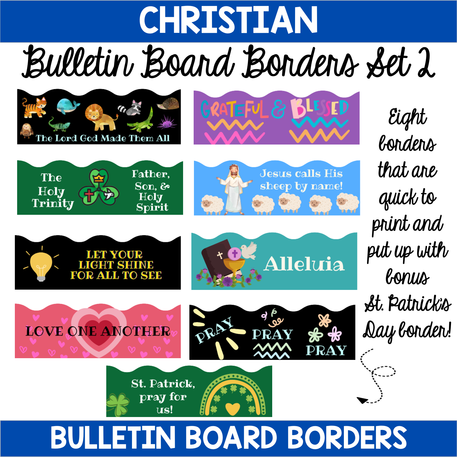 Christian Bulletin Board Borders Set 2
