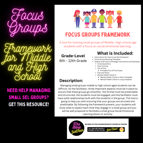 Framework for Facilitating and Planning Small Groups- SEL- Middle to High School's featured image