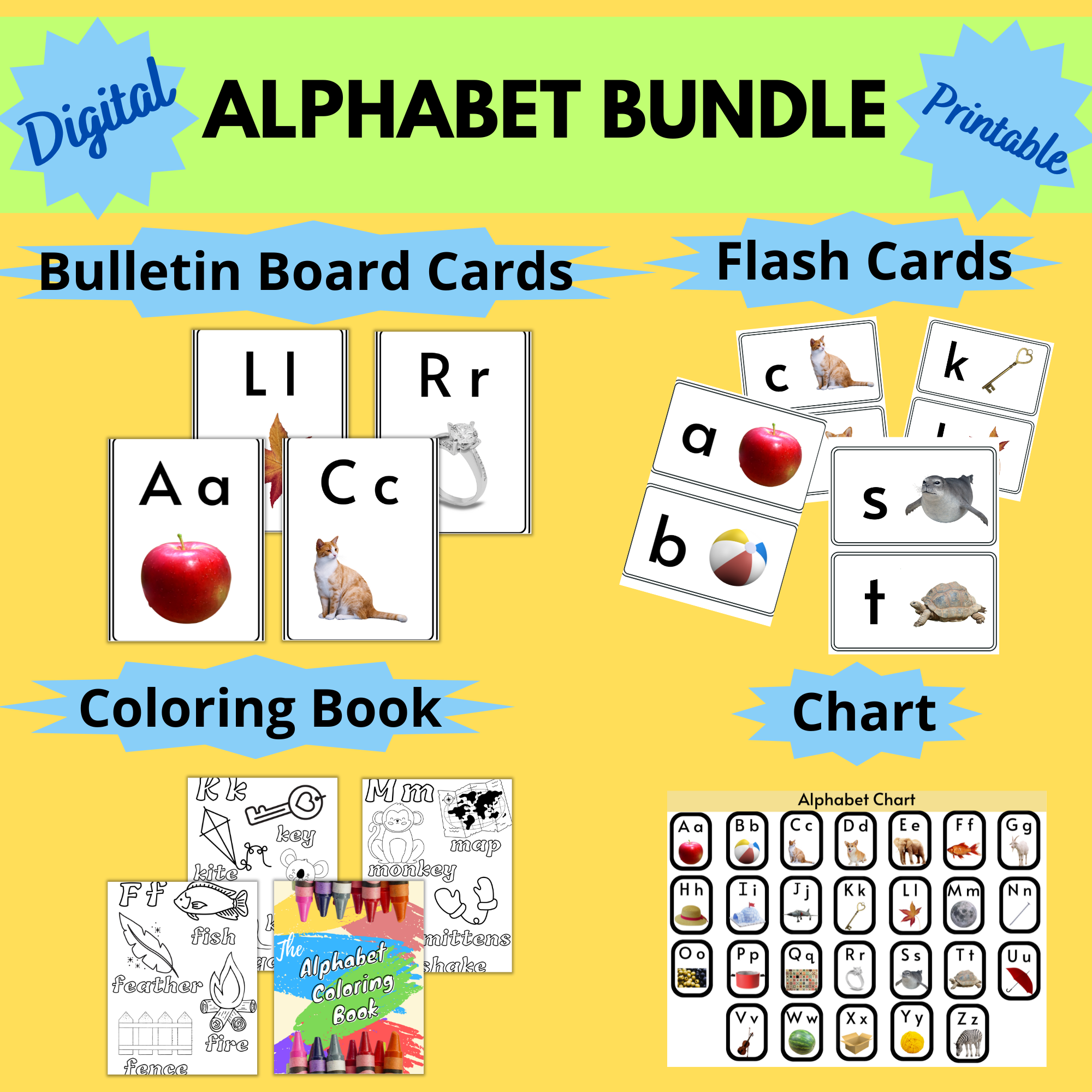 Alphabet Bundle,Phonics Bundle,Sounds Bundle,Letter Bundle,Alphabet Coloring,Alphabet cards,Phonics Cards,Phonics Cards