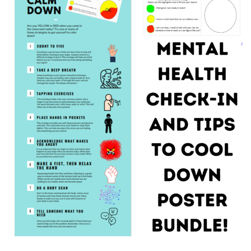 Mental Health Check-in and Tips to Calm Down Poster's featured image