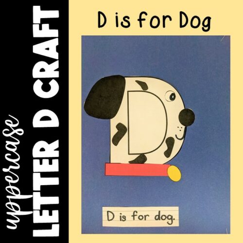 Letter D Craft - D is for Dog Printable Alphabet Beginning Sound Activity's featured image