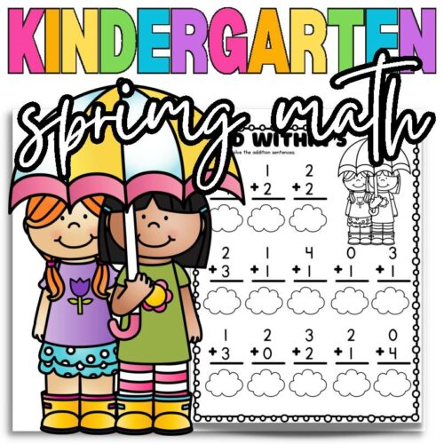 Kindergarten Spring Math Worksheets—Addition and Subtraction within 5's featured image