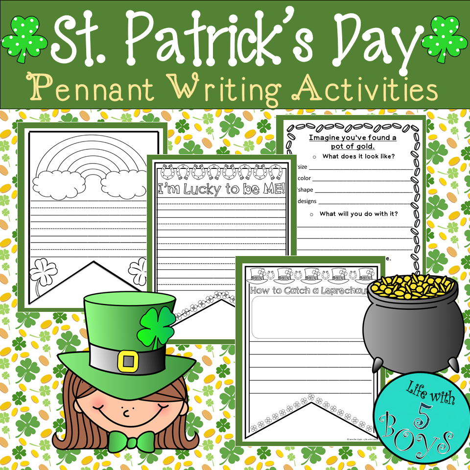 St. Patrick's Day Pennant Writing Activity
