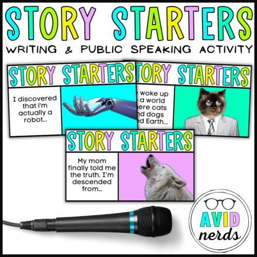 AVID Team Building Story Starters for Public Speaking and Writing Skills's featured image