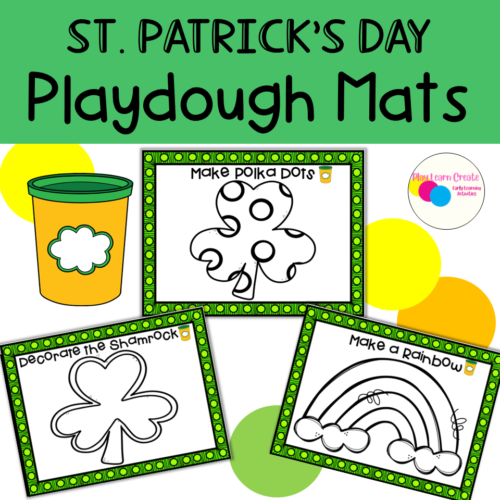 Saint Patrick's Day Playdough Mats for Preschool PreK and Kindergarten's featured image