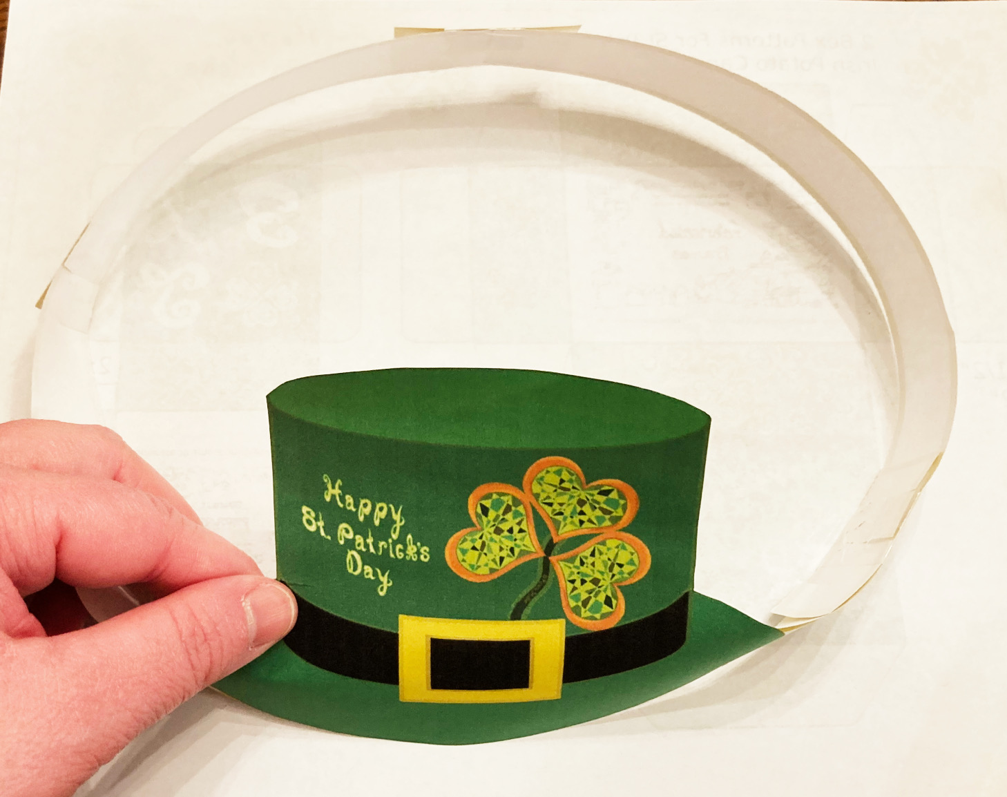 Happy St. Patrick’s Day Leprechaun Party Paper Hat printable