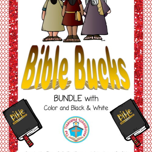 Bible Bucks BUNDLE with Color and Black & White - Religious Incentive's featured image