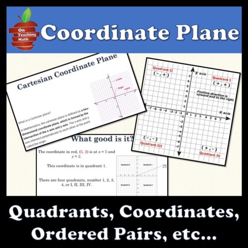 Coordinate Plane - Linear Equations - Lesson - Guided Notes - Practice's featured image