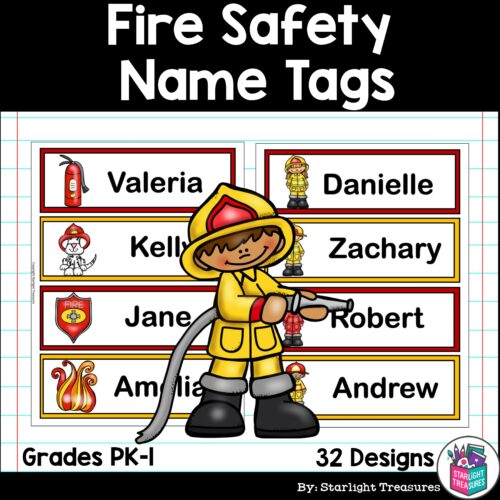 Fire Safety Desk Name Tags - Editable's featured image