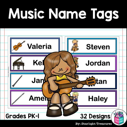 Music Name Tags - Editable's featured image