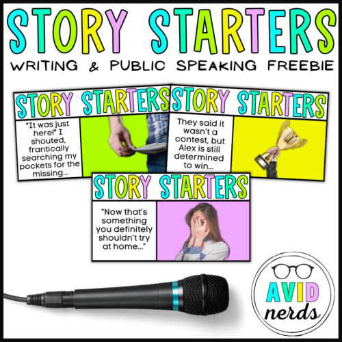 AVID Team Building Story Starters for Public Speaking and Writing Skills's featured image
